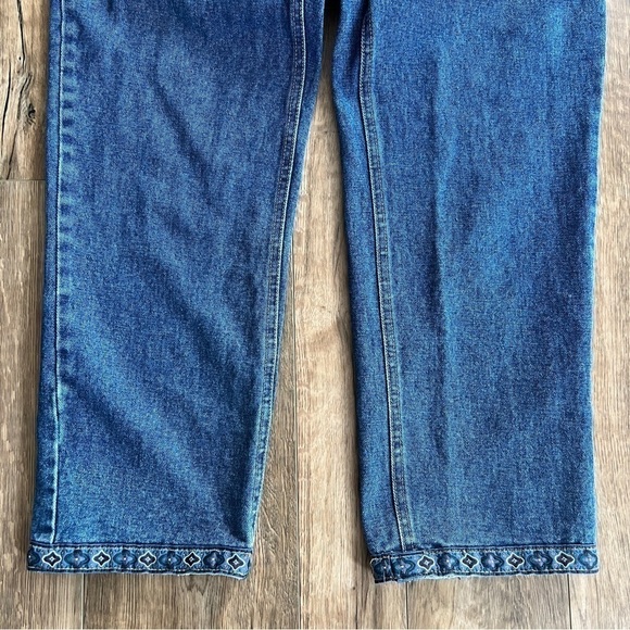 Vintage Northern Reflections High Rise Tapered Embroidered Ankle Mom Jeans - Picture 5 of 16